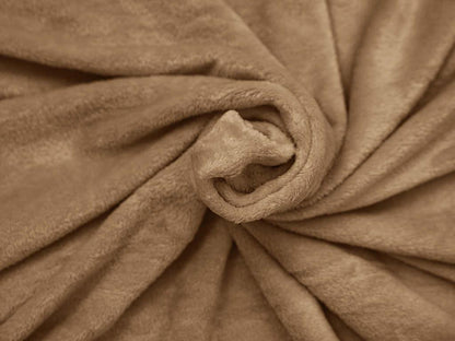 VIOLET Light brown microplush blanket