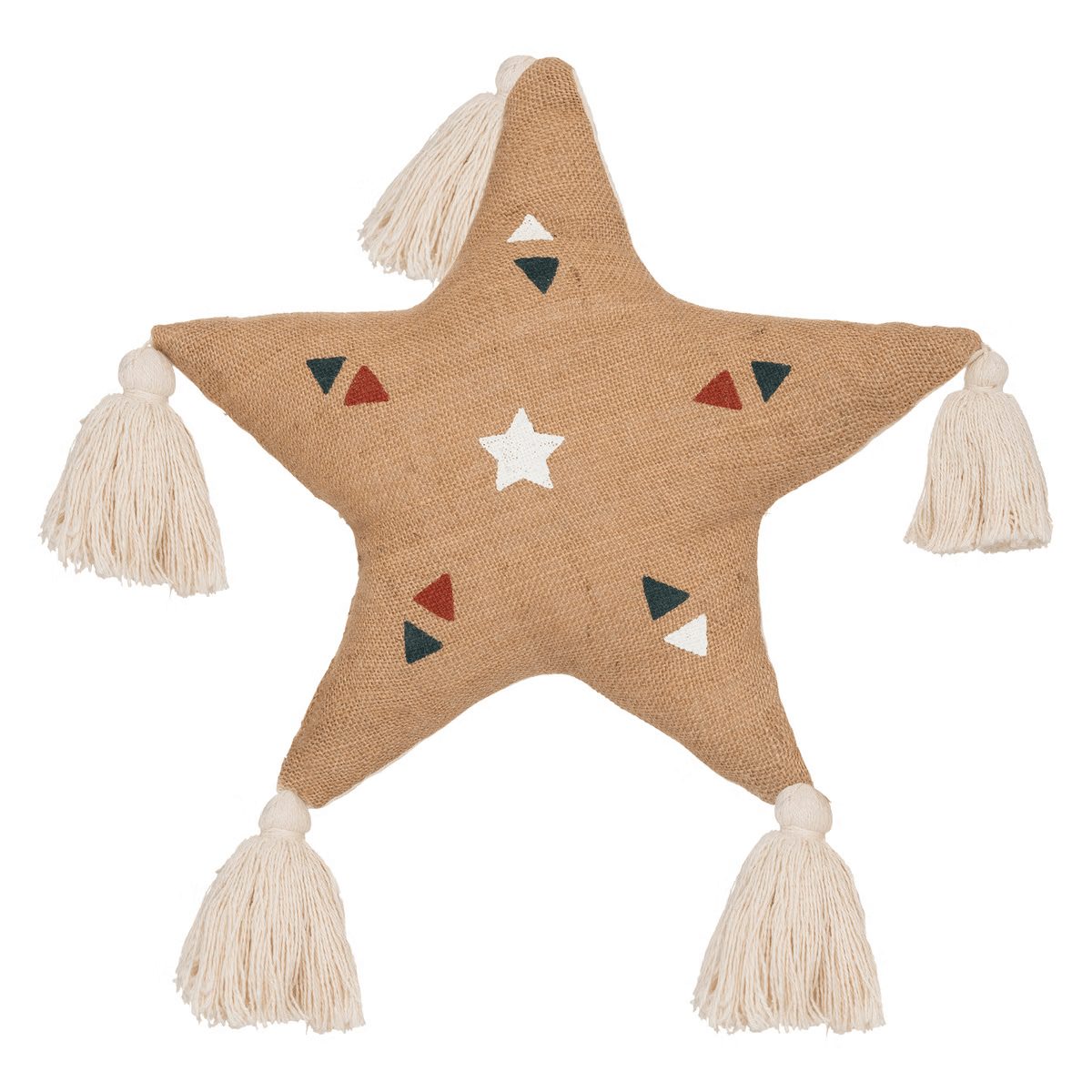 STAR decorative jute pillow