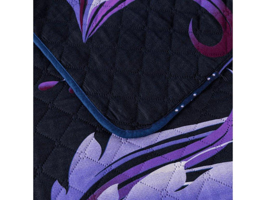 VIOLET BUTTERFLY dark blue bedspread